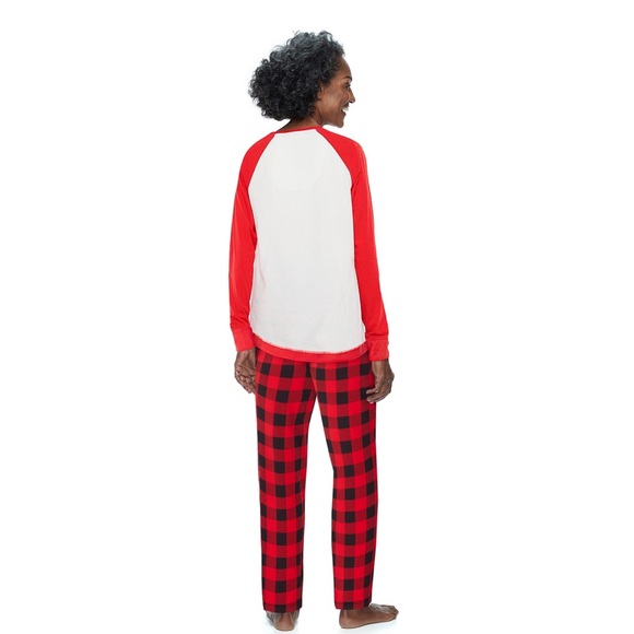 BNIP Kohl’s Red Black Grandma Bear Women’s Size L Pajamas Jammies Families - Picture 2 of 8